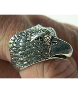 EAGLE HEAD RINGS heavy metal biker ring eagles new BR44 - $144.50 MXN