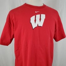 Nike Vintage Wisconsin Badgers T-Shirt Large Crew Red Swoosh Bucky Madison NCAA - £14.36 GBP