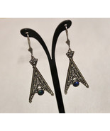 Vintage Silver Ethnic Earrings, Silver Filigree Earrings - $75.00