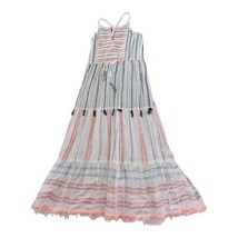 Lemlem Zenha Long Halter Dress Light Coral Sheer Dress Women&#39;s XS Beach $427 - £92.47 GBP