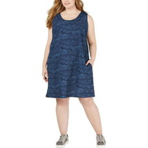 Columbia Womens Plus Size Anytime Active Dress 3X Nocturnal Japanese Micro Print - £50.89 GBP