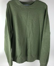 Vintage Tommy Hilfiger Green Sweatshirt Mini Flag Logo Men&#39;s SZ XXL crew... - $29.69