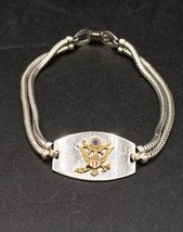 WWII US Army Sweetheart 7” Bracelet Dual Snake Chain WW2 - £63.30 GBP