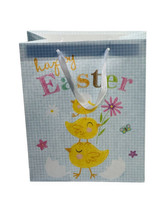 Happy Easter Easter Chick Pattern Gift Bag 10 Inches Tall - $9.78