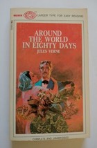 Around the world in 80 days Jules Verne 1968 unread VG Large type  Vintage  - £10.31 GBP