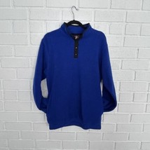 Vintage USA Olympics JC Penny Fleece Pullover Mens Medium Blue Pockets - $19.59