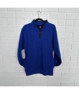 Vintage USA Olympics JC Penny Fleece Pullover Mens Medium Blue Pockets - £15.49 GBP