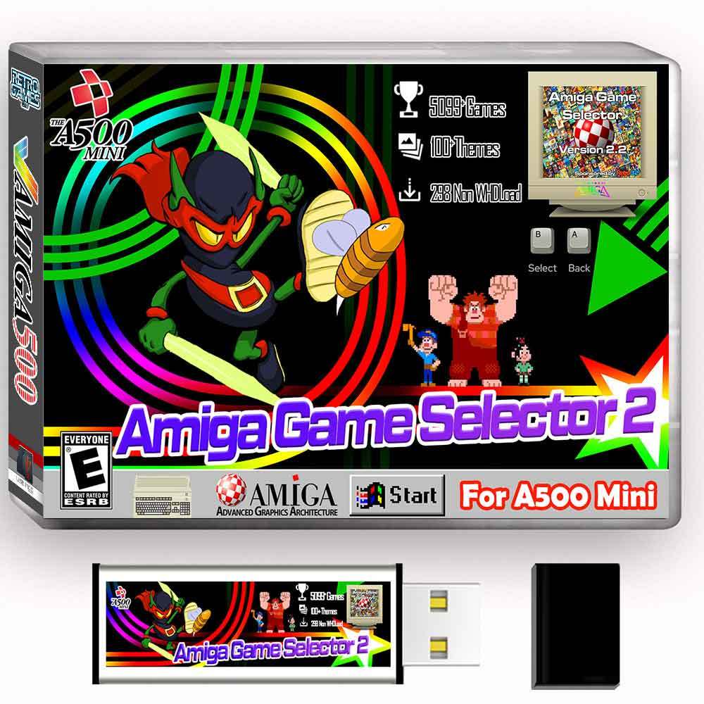 Amiga Game Selector v2.2 USB Stick For The A500 Mini