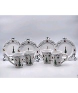 Starbucks Christmas Mug &amp; Dessert Plate 8 Piece Set Rare 2000 Tree &amp; Orn... - €60,37 EUR