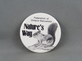 Vintage Club Pin Federation of Ontario Naturalist Squirrel Graphic Cellu... - $15.00