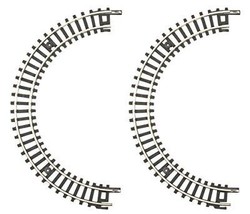 Z gauge curved rail without track bed R45mm 180° 2 pieces R091 Railway m... - £15.50 GBP