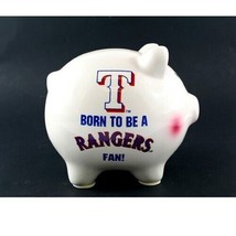 Texas Rangers Piggy Bank Ceramic 6&quot; MLB The Memory Co &quot;Born to be a Rang... - £14.93 GBP