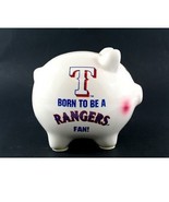 Texas Rangers Piggy Bank Ceramic 6&quot; MLB The Memory Co &quot;Born to be a Rang... - £15.12 GBP