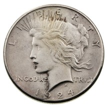 1924-S Argent Paix Dollar En Au État ,Mostly Blanc, Certains Léger Tonif... - $183.57