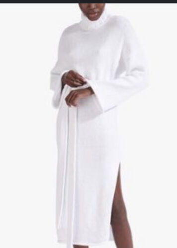 Primary image for Staud  Cozy Belted Knit Sweater Dress Ivory sz S $295