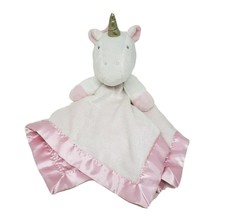 Cloud Island Baby White &amp; Pink Unicorn Security Blanket Stuffed Animal Plush Toy - £29.03 GBP