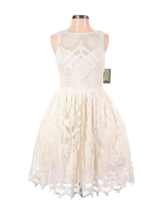 NWT Anthropologie Maeve Pina in White Ivory Lace Pineapple Fit &amp; Flare Dress 4 - £59.95 GBP