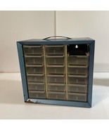 Vintage akro mils storage cabinet Parts Drawer Organizer 9.5x10x6 18 Drawer - $389.52 MXN