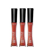 3PACK Loreal Infallible Pro 8 HR Matte Gloss Liquid Lip 305 FIERY ~ NEW - $24.69 CAD