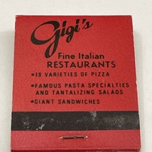Vintage Matchbook Cover  Gigi’s Fine Italian Restaurants Treasure Island, FL gmg - £9.70 GBP