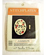 Light Switch Cover Strawberry Initial Counted Crossstitch Switchplate New - £11.65 GBP