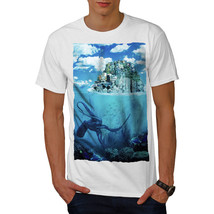 Wellcoda Octopus Island City Mens T-shirt, Isle Graphic Design Printed Tee - £14.68 GBP+