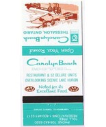 Ontario Matchbook Cover Thessalon Carolyn Beach Motel - $1.97