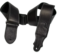 Franklin 2&quot; Deluxe 60 Black Leather Strap, Silver Stitching - £43.95 GBP
