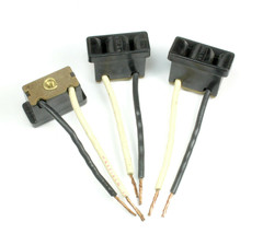 4pcs Convenience Outlet 2 Prong Black With Leads Lamps, Devices, Accessories - £8.56 GBP