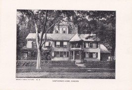 Vintage Print Brown&#39;s Famous Pictures - Hawthorne&#39;s Home Concord - No. 82 - $3.96