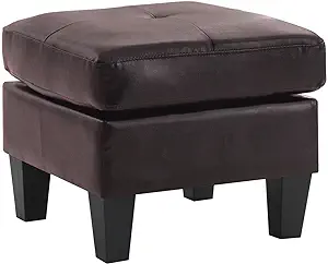 Glory Furniture Living Room Ottoman Cappuccino Faux Leather - $225.99