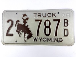 Vintage 1978 Wyoming (Bucking Bronco) Original License Plate 2-787-BD NOS - £13.31 GBP