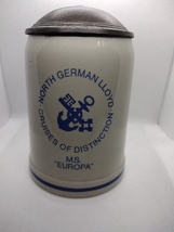 North German Lloyd Cruises M.S. Europa lidded Beer Stein - £11.21 GBP