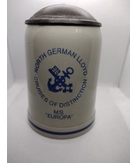 North German Lloyd Cruises M.S. Europa lidded Beer Stein - £11.85 GBP