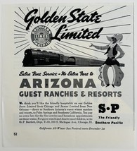 1940 Golden State Limited Railroad Advertisement Southern Pacific Arizon... - $465.81 MXN