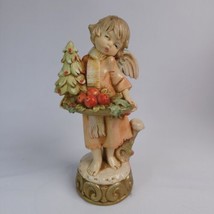 Fontanini Vintage 1990 4 Seasons Winter Cherub Angel Figurine Italy Chri... - $21.73