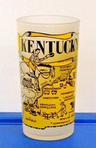 Vintage KENTUCKY State Souvenir Frosted Drinking Glass Tumbler Hazel Atl... - $8.00
