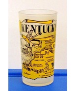 Vintage KENTUCKY State Souvenir Frosted Drinking Glass Tumbler Hazel Atl... - £6.39 GBP