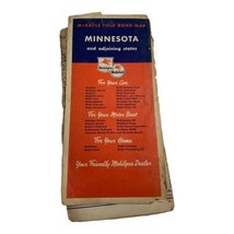 Vintage Minnesota Map Pegasus Mobil Gas Road Trip Pamphlet Souvenir  - £11.19 GBP