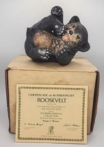 Vtg 1980 River Shore Porcelain Figurine Roosevelt the Bear Cub IB COA U238 - £23.44 GBP