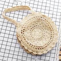 Bohemian Straw Bags for Women Circle Beach Handbags Summer Rattan Shoulder Bags  - £21.31 GBP