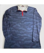 Puma Voalition Men’s Pullover Blue Long Sleeve Quarter Zip Size M - $43.54