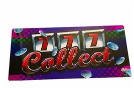 Slot Machine Casino Advertising sign part vtg Poker room 20X10 Collect 7... - $39.55