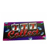 Slot Machine Casino Advertising sign part vtg Poker room 20X10 Collect 7... - £31.61 GBP