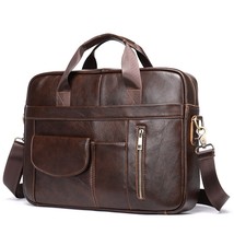 WESTAL Men&#39;s Leather Bags Men Leather Laptop Bag for Document Briefcase for Teen - £65.20 GBP