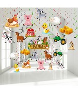 30 Pieces Farm Animal Party Hanging Swirl Decorations, Barnyard Theme  - £17.29 GBP