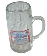 Large Vintage Genuine Clear Glass Budweiser Lager Logo Beer Stein Mug 8&quot;  - $12.00
