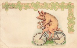 Anthropomorphic Maiale Equitazione Bicicletta Piglets-Bag Di Money-Shamr... - £23.61 GBP