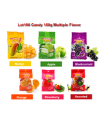 Lot 100 Mango/Strawberry/Orange/Apple/Assorted Flavour Gummy Candy Sweet - £19.41 GBP