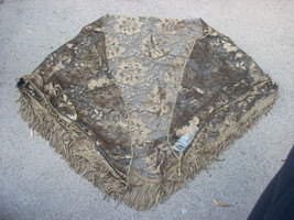 shawl Avon lacy floral matallic golden brown new in original package - $25.00